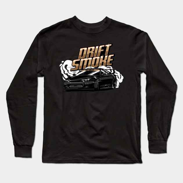 SUPRA MK4 DRIFT SMOKE - PAPAYA STREETART Long Sleeve T-Shirt by papayastreetart